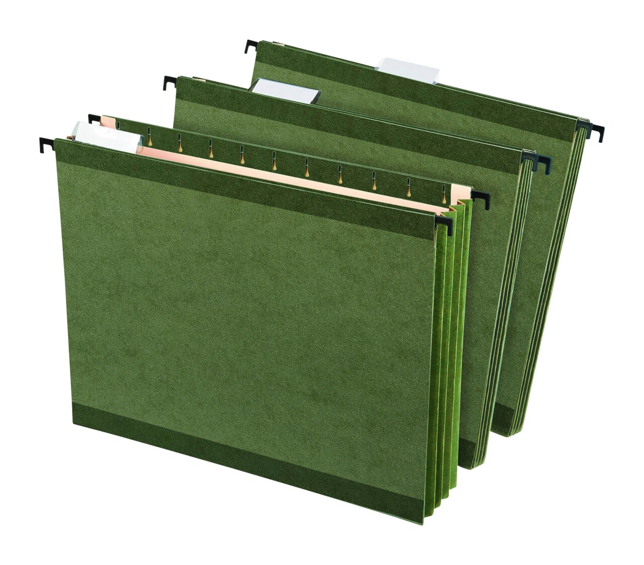 Pendaflex SureHook Hanging File Pocket, Letter Size, 3-1/2 Inch Expansion, Green, Pack of 4